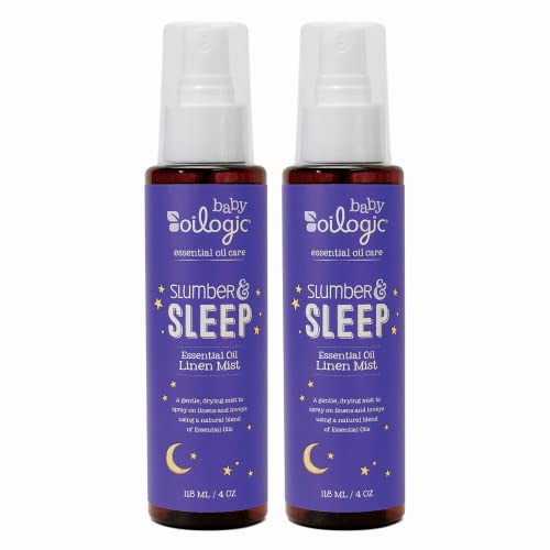 Oilogic Slumber & Sleep Spray for Babies & Toddlers - Relaxing, Calming & Soothing Room Aromatherapy Fabric & Linen Mist with 100% Pure & Natural Essential Oil Blend 2 Pack